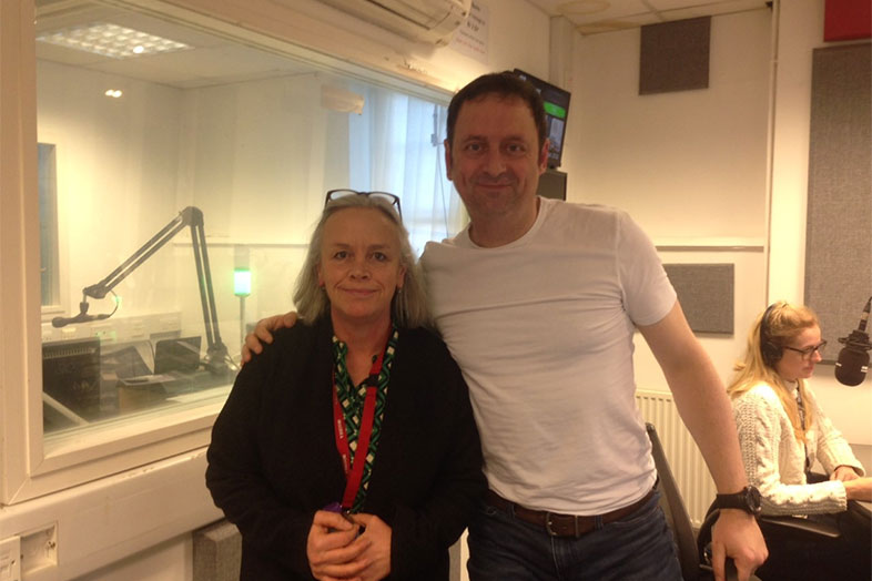 Jo at BBC Radio Berkshire with Matt Allwright January 2018